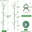 12 Estacas Soporte Plantas 39.37" con Postes y Clips