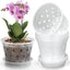 Maceta plástico transparente 5" con platillo set 8