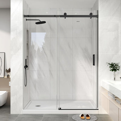 Puerta regadera corredera vidrio templado 55-60x76pulg 1/4"