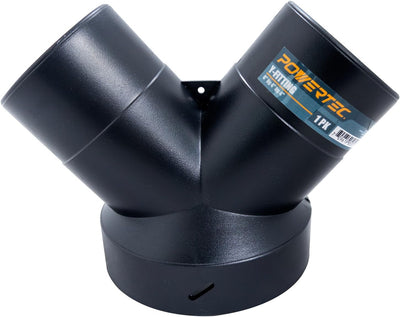 Conector en Y para colector de polvo 6x4pulg negro