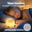 Luz nocturna pingüino para niños con tacto y 2 brillos