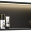 Hornacina acero inox LED impermeable 36x12pulg negro mate