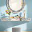 Estante flotante con espejo diamantes cristal cajón 31.5"