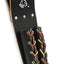 Soporte doble cuero negro con cordones