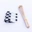 Banderas mano cuadros blanco y negro 5x8pulg pack 12