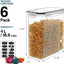 Set 6 Recipientes Herméticos 4L con Dispensador Cereales