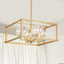 Candelabro dorado 4 luces estilo campo cocina sala