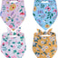 Bandana reversible floral para perros pequeños 4 pzas