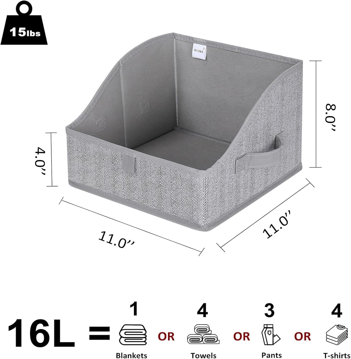 3 Pzas Cestas Almacenamiento Trapezoidales Tela Armario