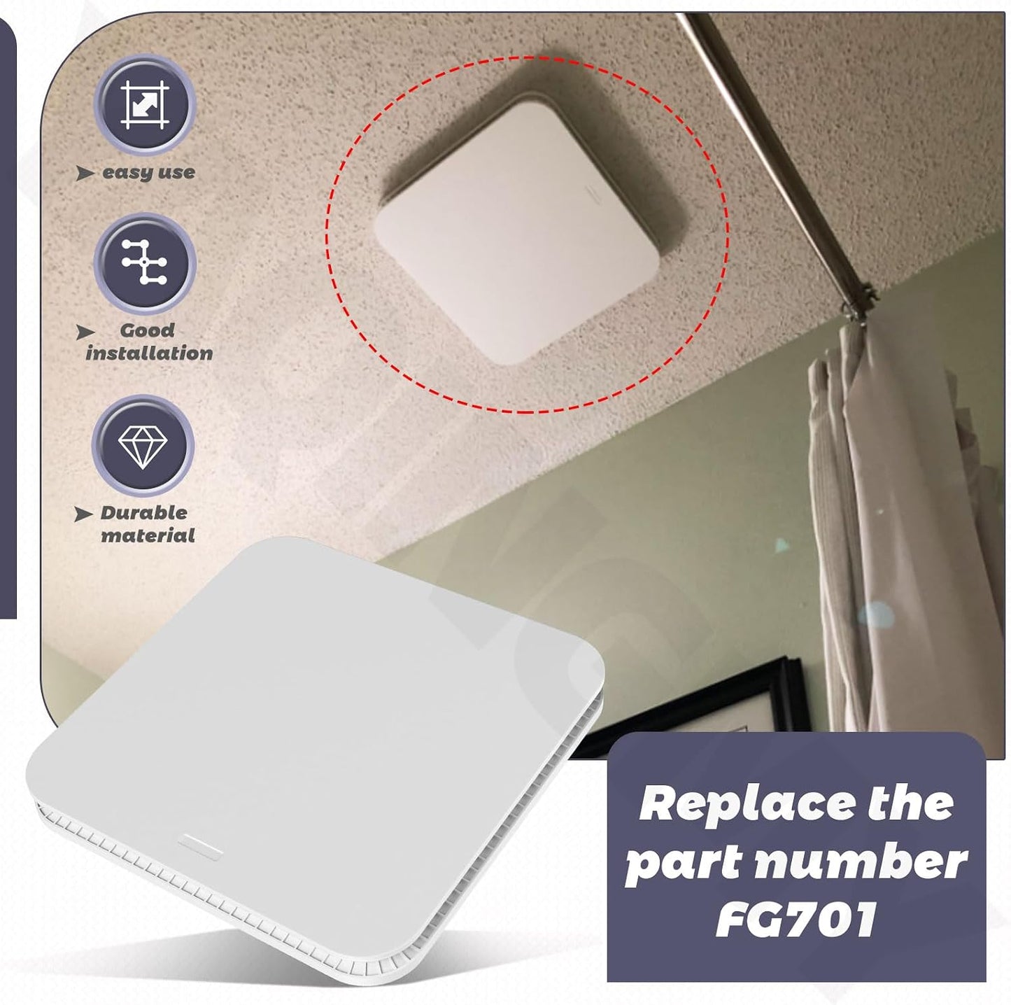 Cubierta universal ventilador baño con resortes repuesto