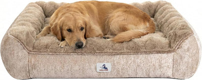Cama perro espuma triturada 35x25pulg funda lavable