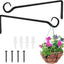 2 Soportes colgar plantas 12pulg metal exterior