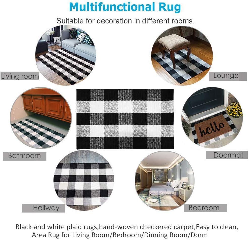 Alfombra cuadros 23.6x51.2" para cocina sala dormitorio