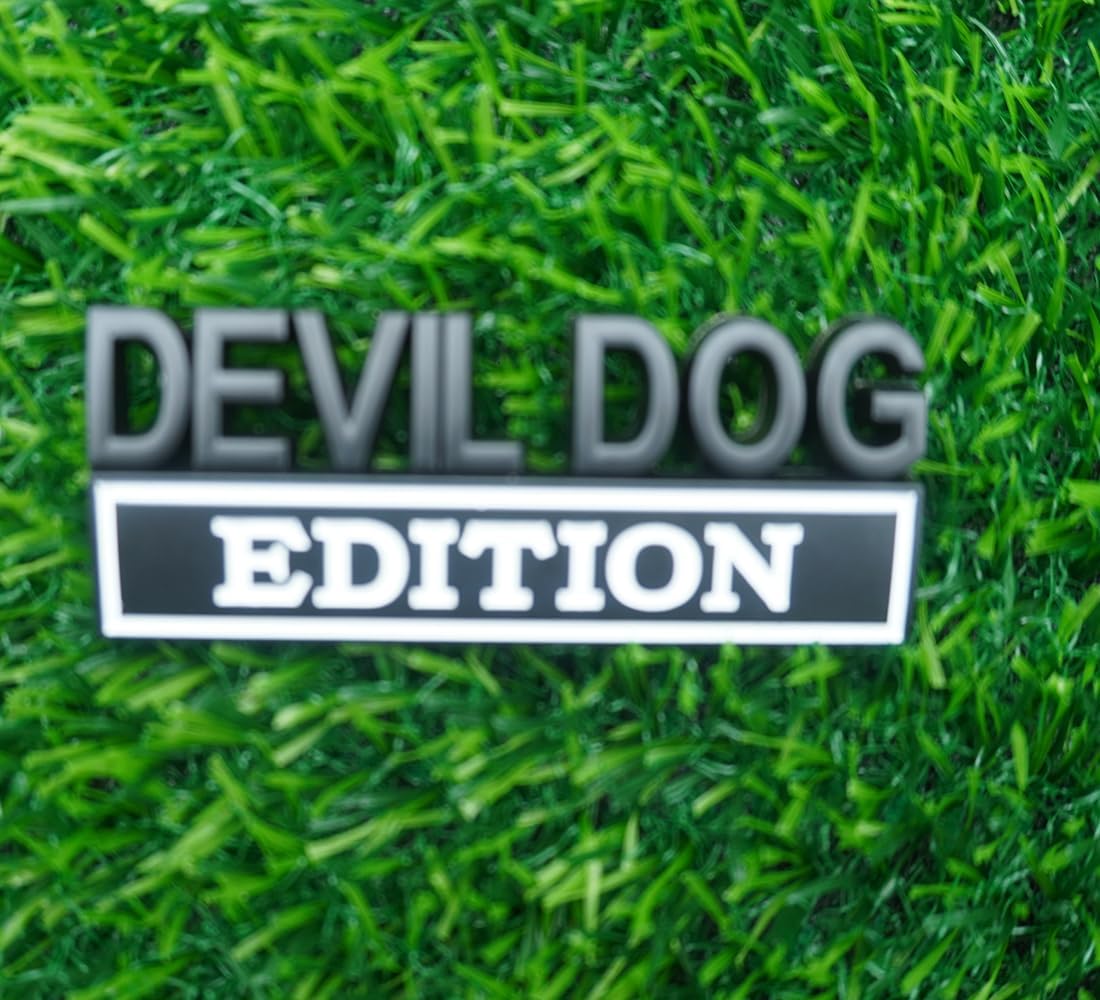 2 Pzas Emblema 3D Perro Diablo para Parachoques Vehículo