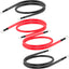 Cable batería 4AWG 3 pies con terminales 3/8" inversor