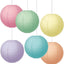 Faroles papel colgantes pastel 8 pulg