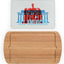 Tablero queso vidrio templado base parawood madera