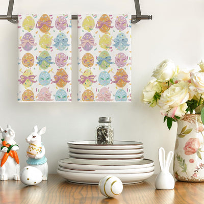 Set 2 toallas cocina primavera con huevos conejo 18x26pulg