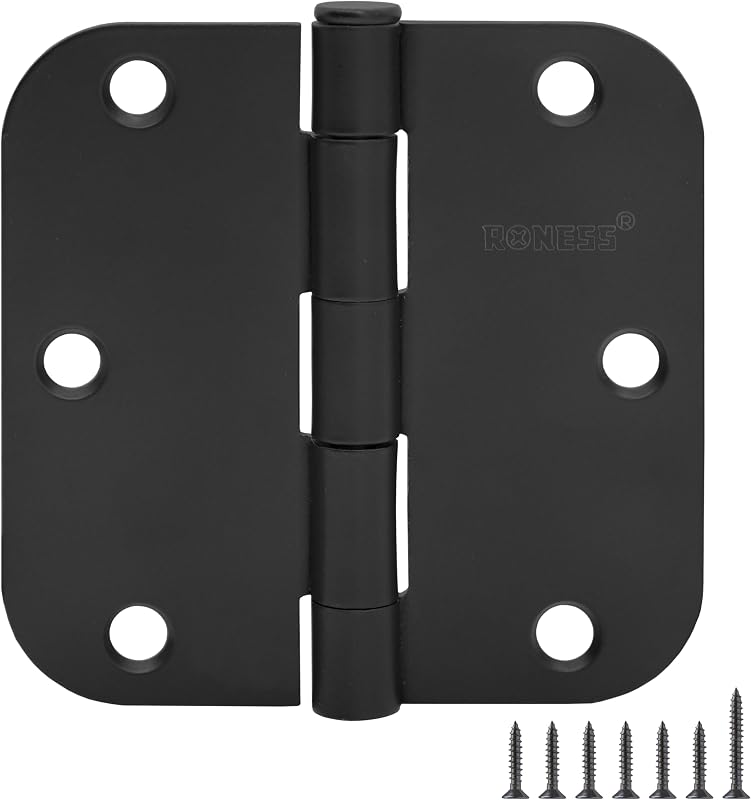30 Bisagras Puerta Negro Mate 3.5" Residencial