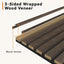 Paneles acústicos plegables MDF 94.5x12.6" nogal set 4