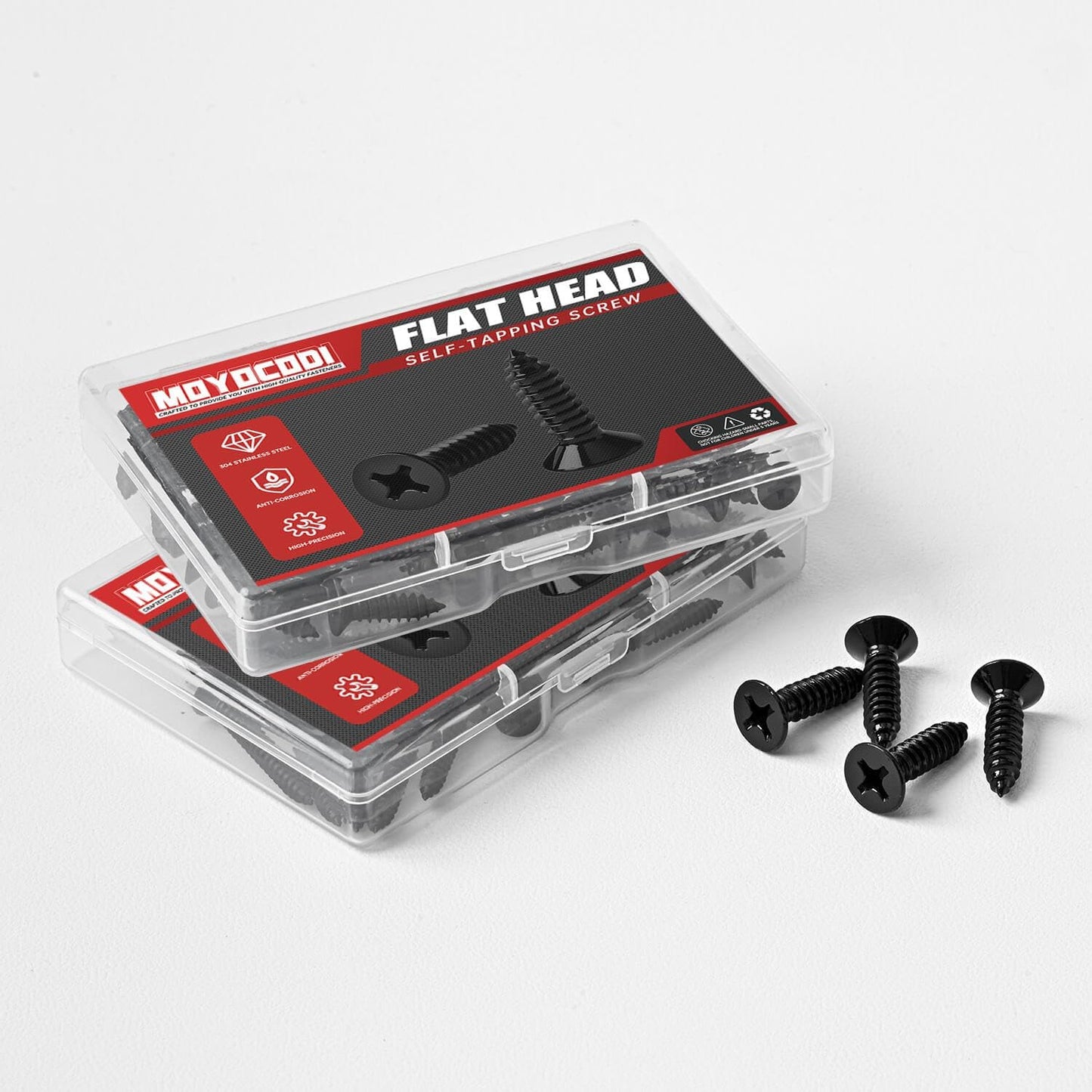 Tornillos chapa cabeza plana #10x1 pack 100 acero inox 304
