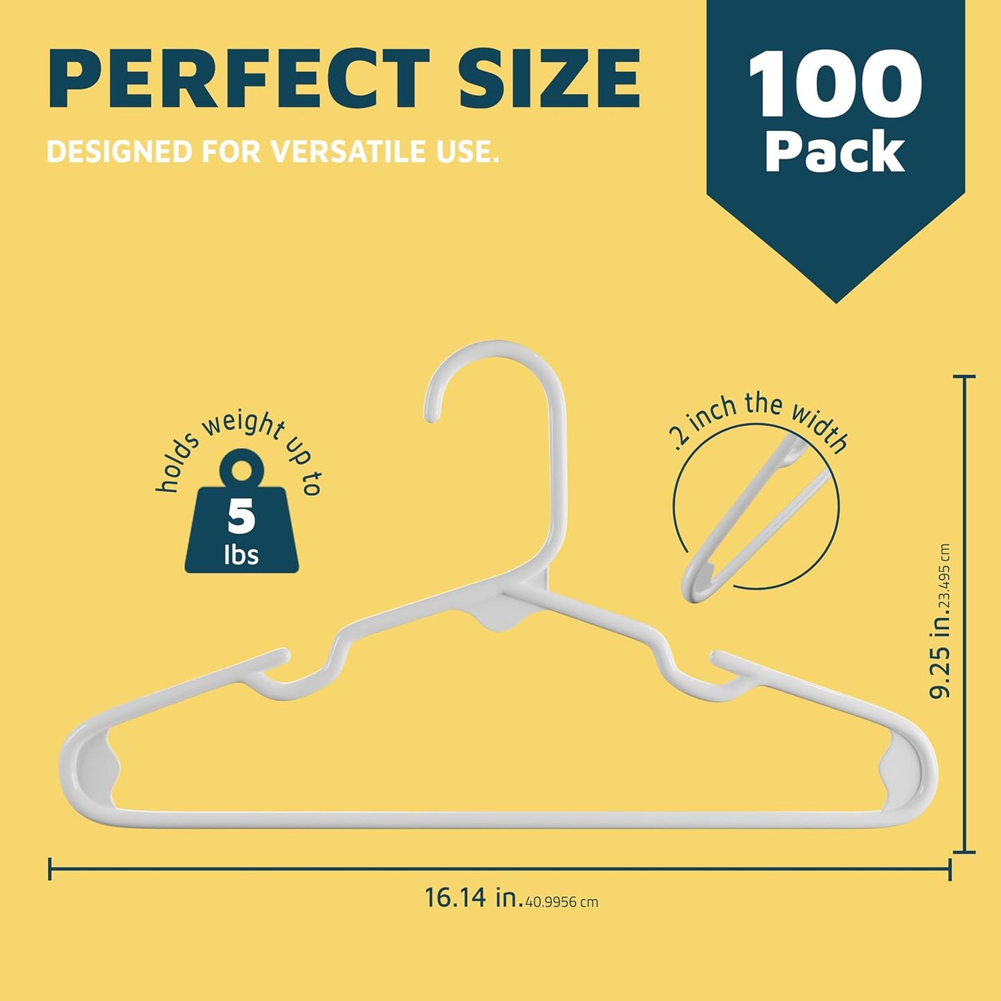 Percha plástico para niños con muesca hombro 11.6"