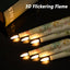 Velas LED cónicas con flores 9.6" control remoto