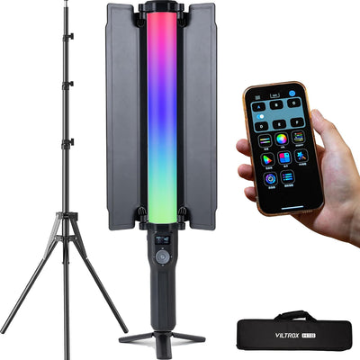 Kit varita iluminación 18W soporte trípode 79pulg luz LED RGB