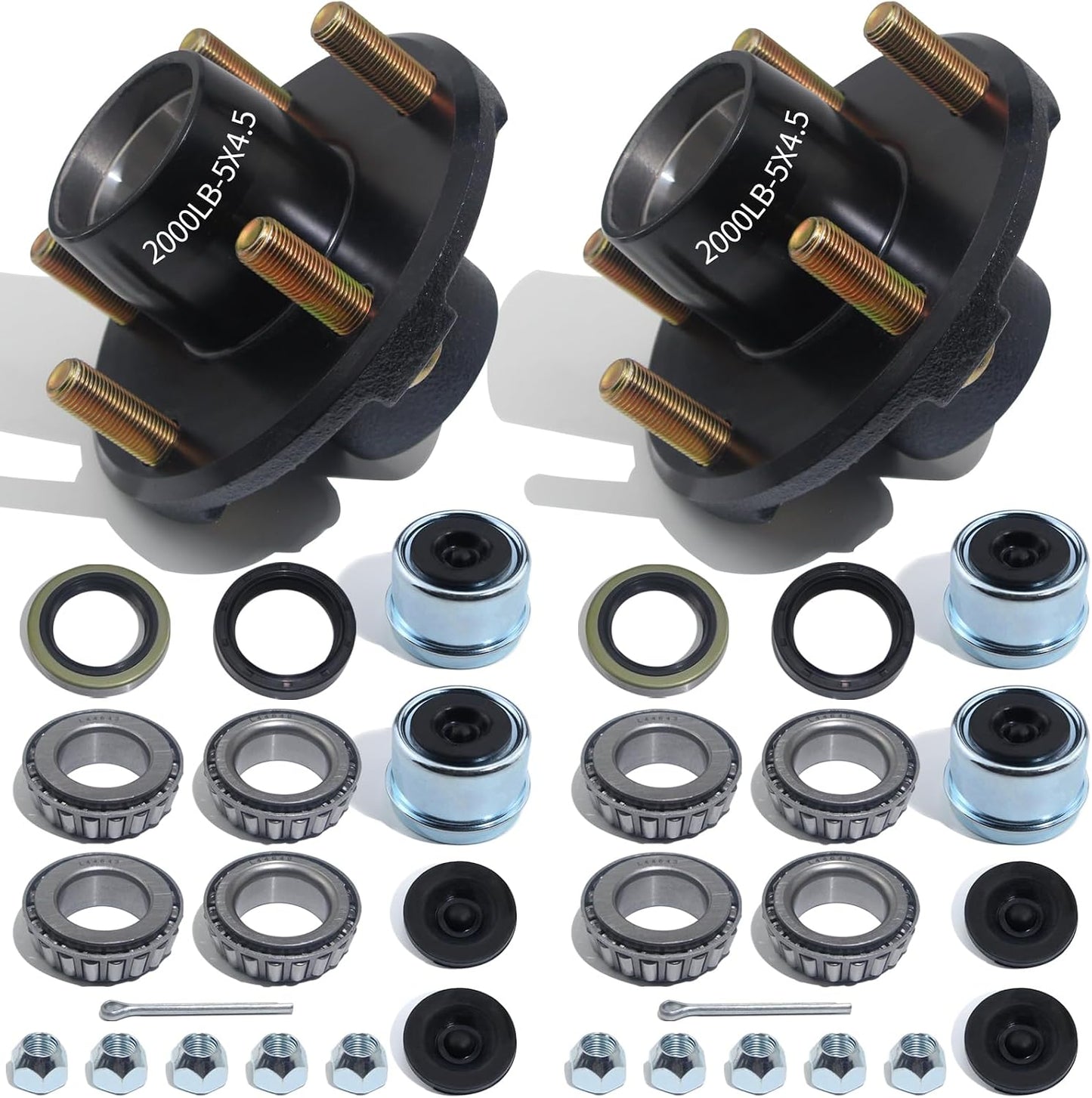 Kit cubos remolque 5 lengüetas 4.5 para 2000lb eje 1"
