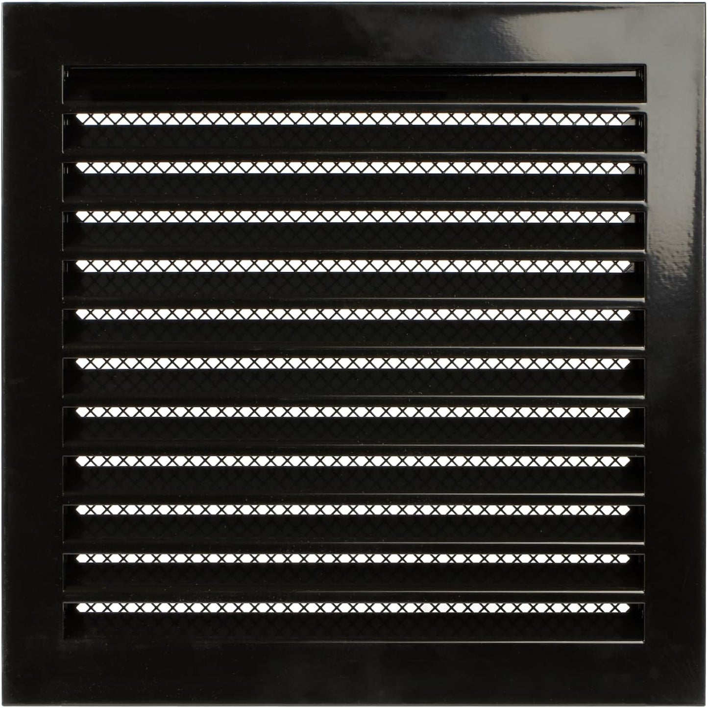 Rejilla ventilación acero galvanizado negro 12x12pulg