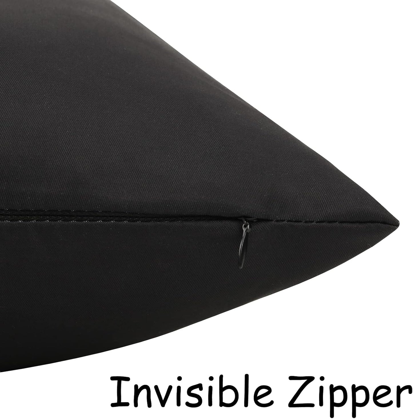 2 Fundas Almohada Impermeables 20x20" Blanco Negro