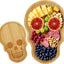 Tabla cortar queso bambú grande decorativa esqueleto Halloween