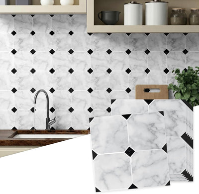 Autoadhesivo 3D 15 hojas 7.75x7.75pulg para loseta cocina baño