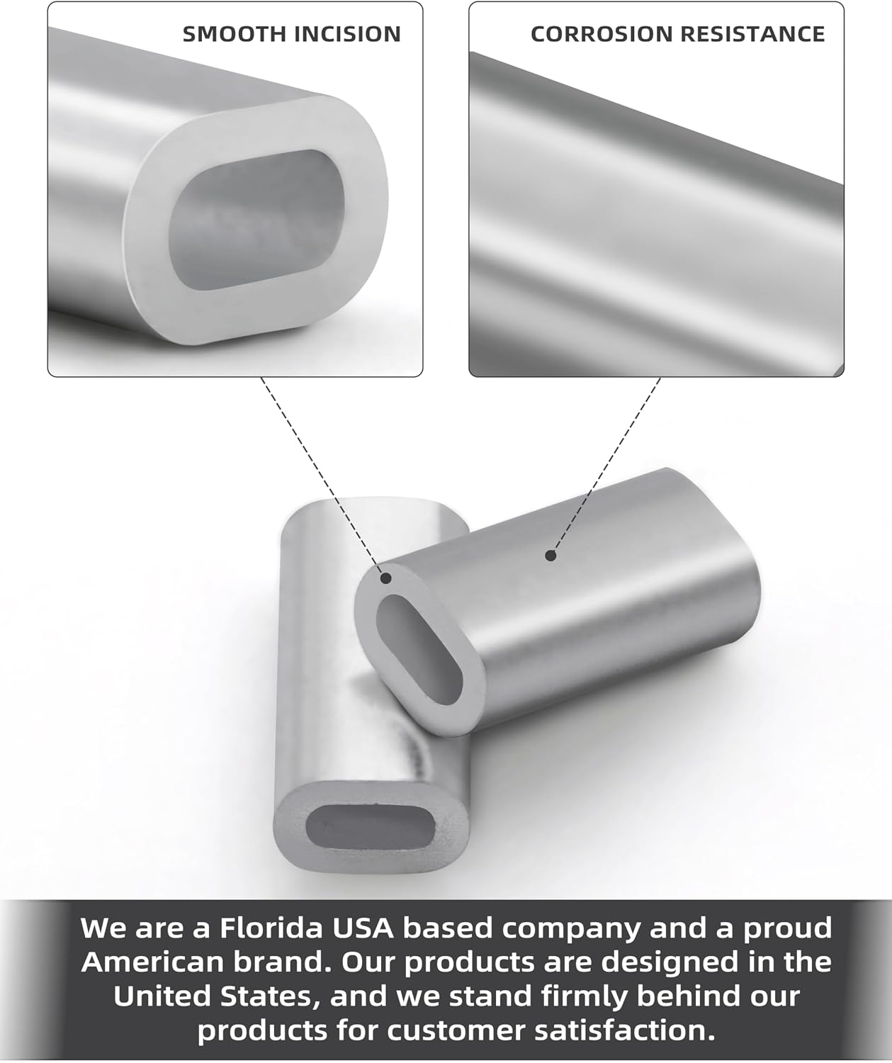 Mangas crimpado pesca aluminio 0.7-1.9mm 100uds