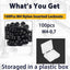 100 Pzas Tuercas Hex M4x0.7mm con Inserto Nylon