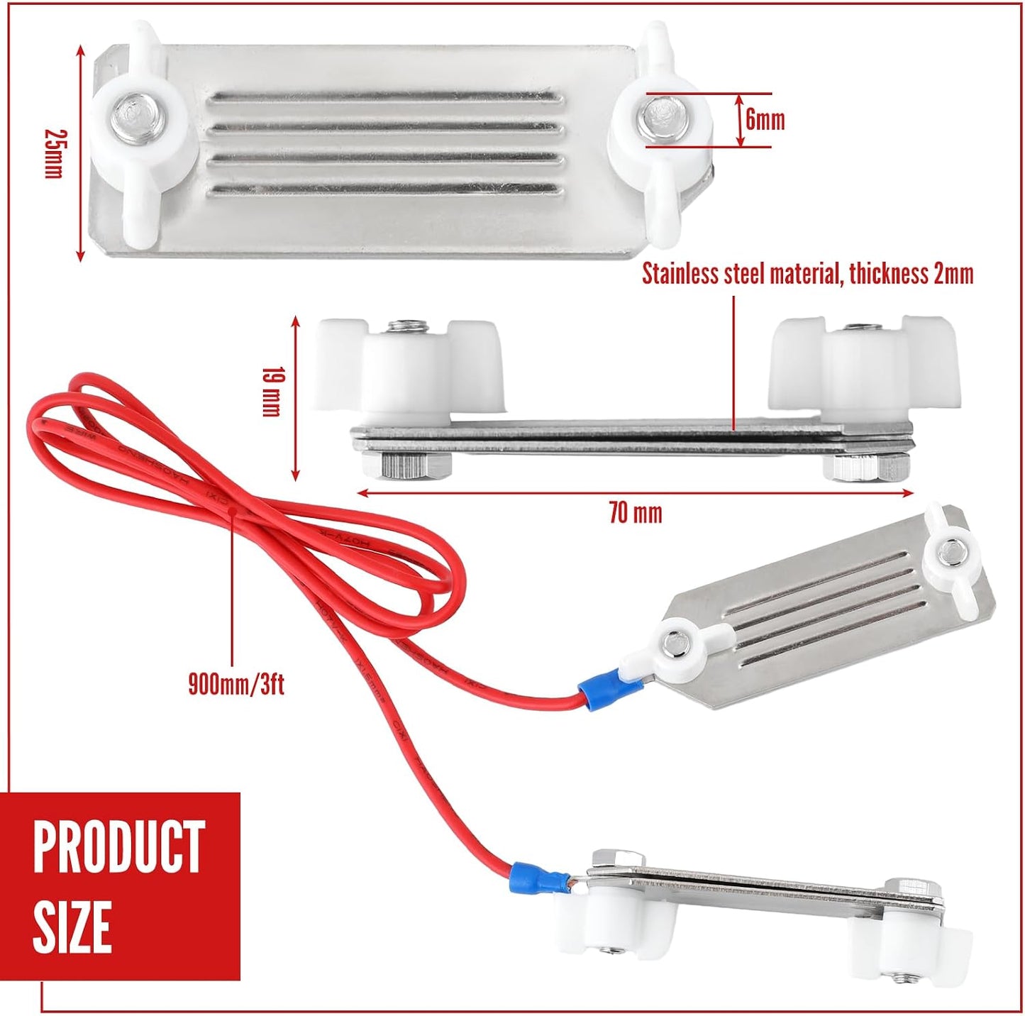 4 Pzas Conector Cinta Valla Lectric 1.575pulg 35.4pulg