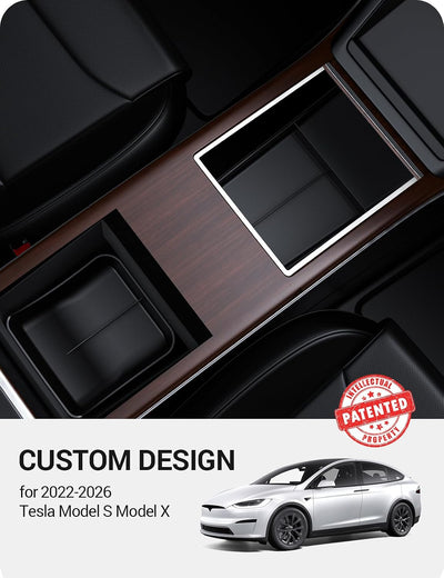 Bandeja organizadora consola Tesla Model S/X 2022-26