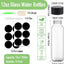 12 Botellas Vidrio 12oz Tapas Negras Recipientes Reutilizables