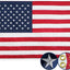 Bandera EE.UU. 2x3ft ojales latón estrellas bordadas