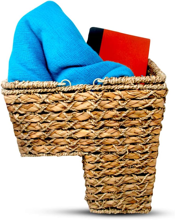 Cesta escalera cuerda trenzada 13" con asas