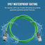Cable Ethernet Cat5e M12 a RJ45 25m Verde