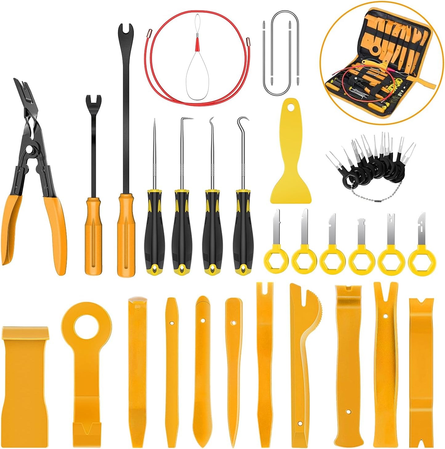 Kit 40 Pzas herramientas extracción molduras auto