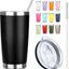 Vaso térmico acero inox con popote y cepillo negro