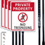 Letrero propiedad privada estaca aluminio 36" impermeable