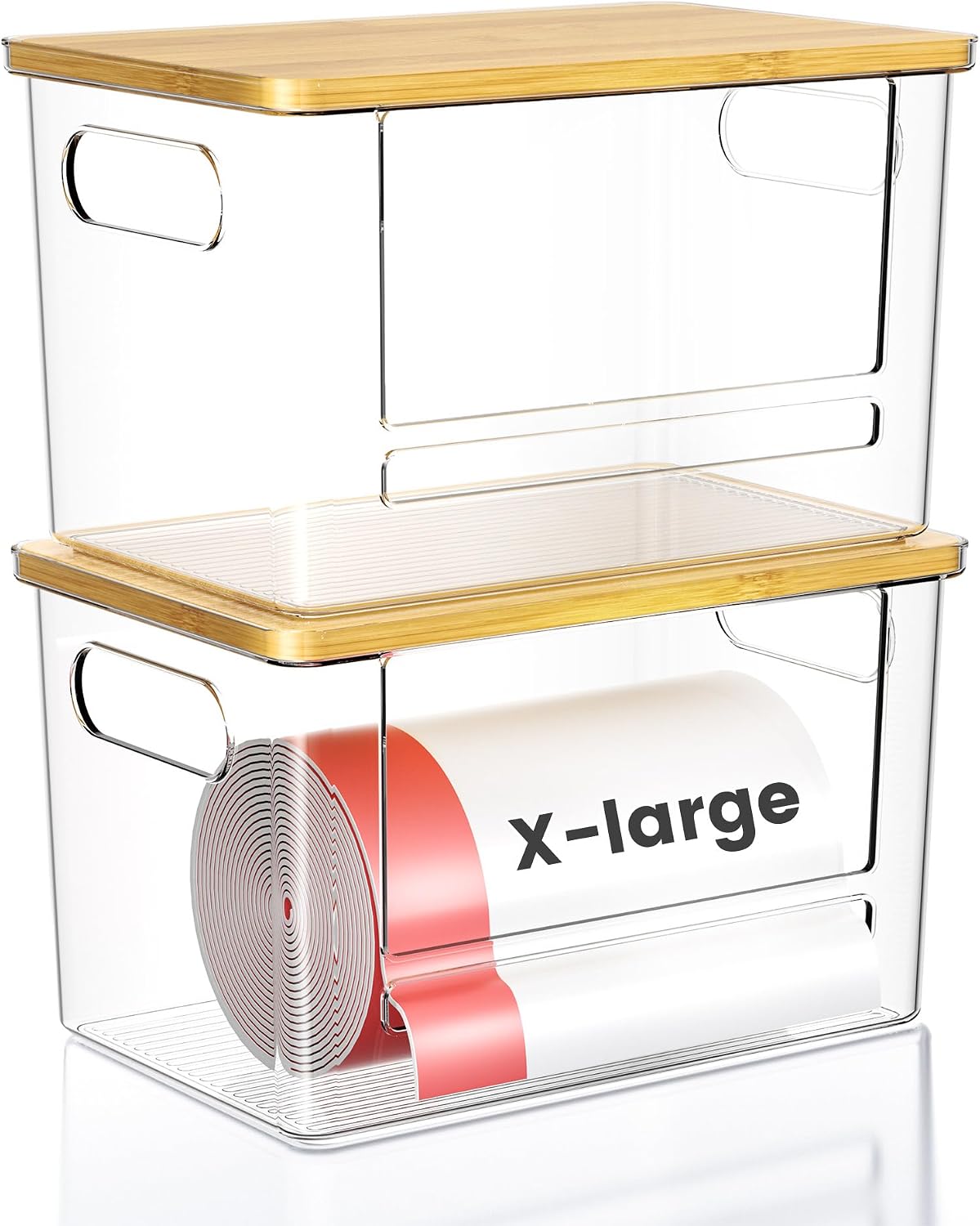 2 Dispensadores bolsas basura plástico transparente