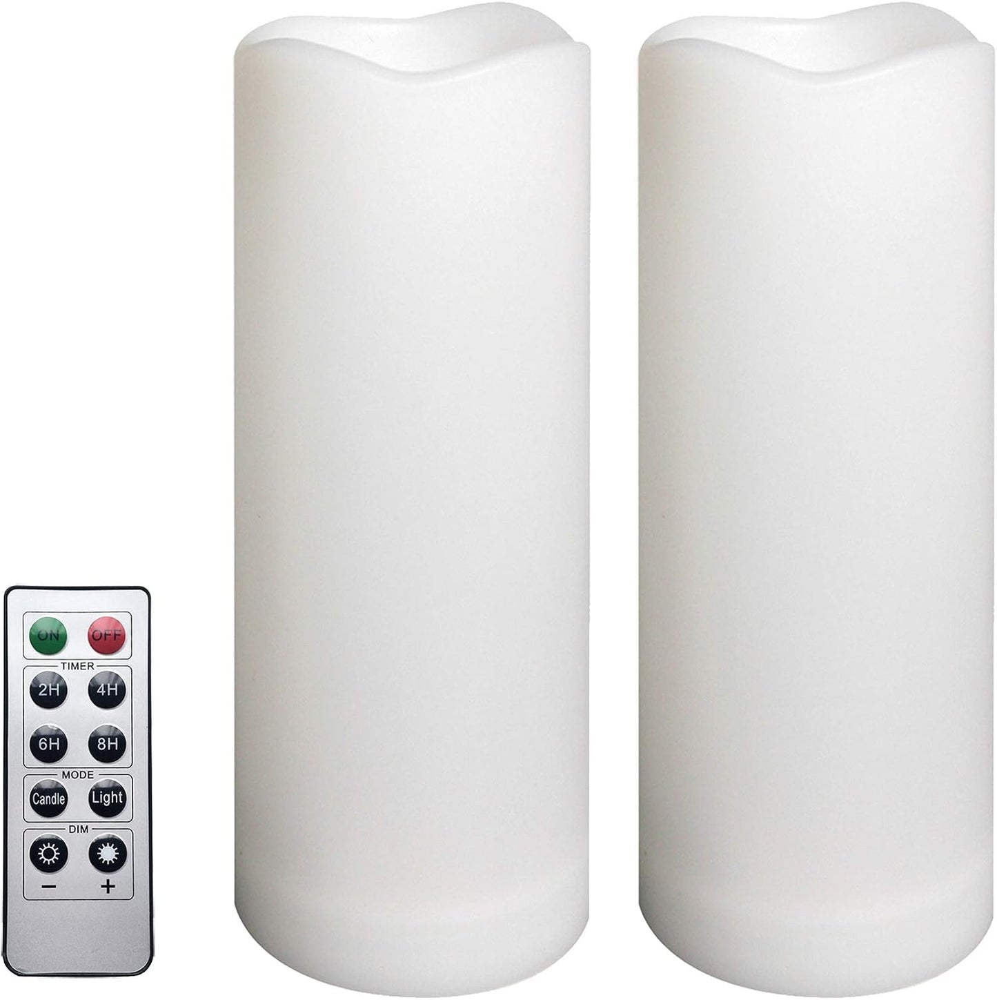 2 Velas LED sin llama control remoto impermeables