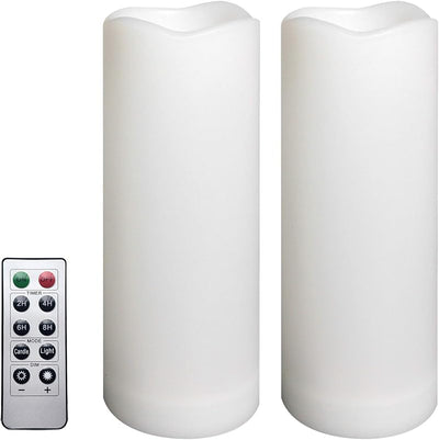 2 Velas LED sin llama control remoto impermeables