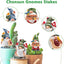 Estacas gnomos jardín 3pulg para macetas y decoración