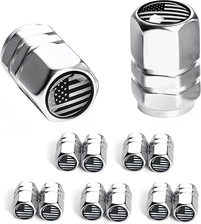 12 Tapas Válvula Aluminio Cromado Anillo Goma Universal