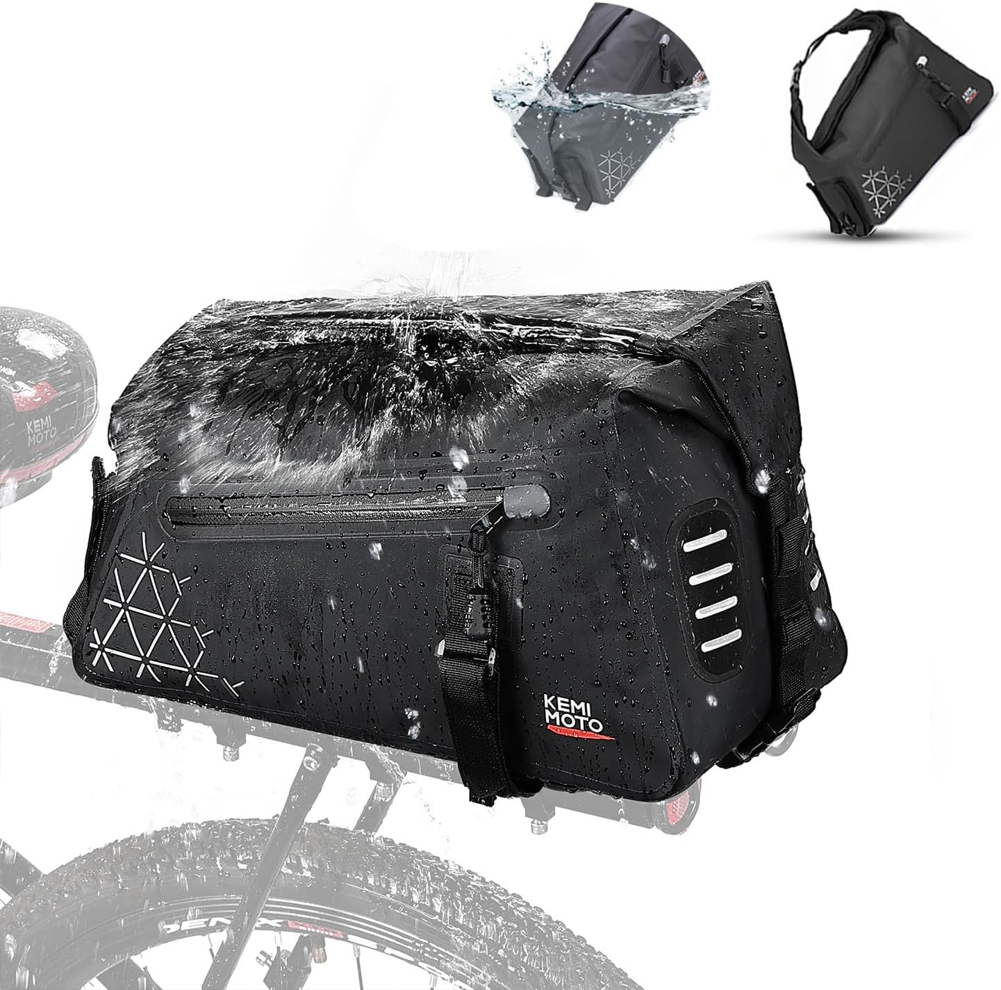 Bolsa bicicleta impermeable 16L con correas hombro ciclismo